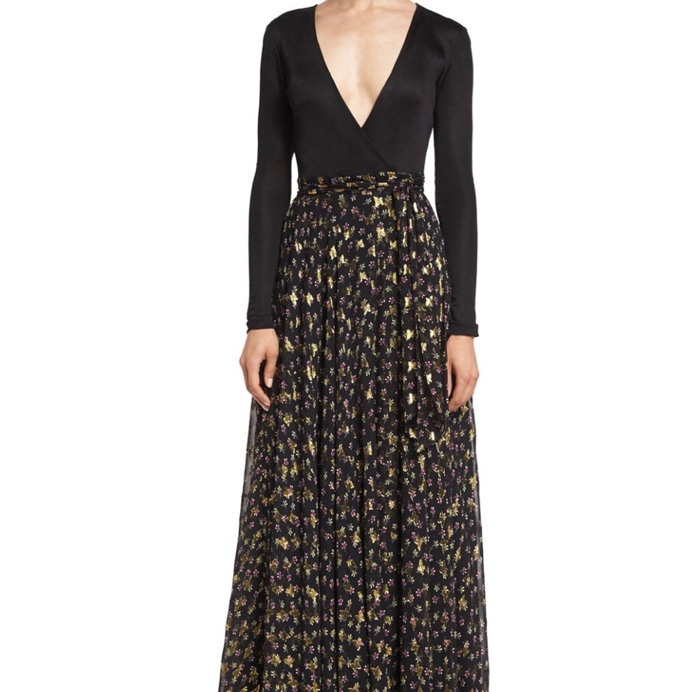 DVF wrap evening gown